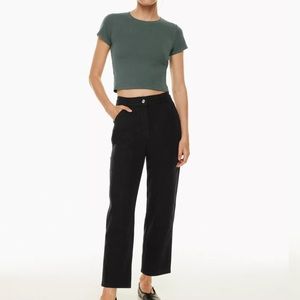 Aritzia Wilfred free Brennan pant- black cropped cargo utility pants